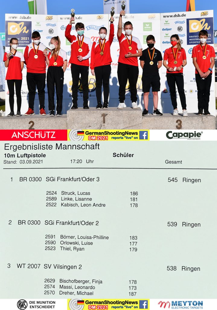 3. Platz mit der Mannschaft bei den Deutschen Meisterschaften für Finja Bischofberger.